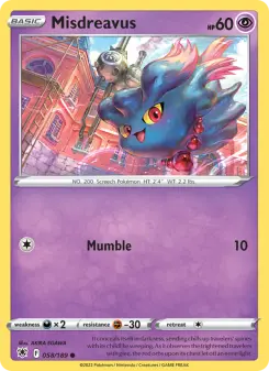 Pokémon-Karte Misdreavus 058/189