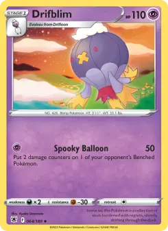 Pokémon-Karte Drifblim 064/189