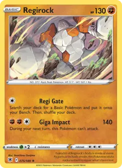 Pokémon-Karte Regirock 075/189