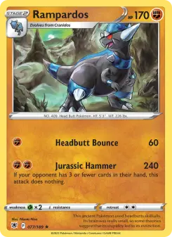 Pokémon-Karte Rampardos 077/189