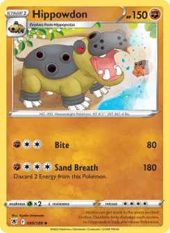 Pokémon-Karte Hippowdon 080/189