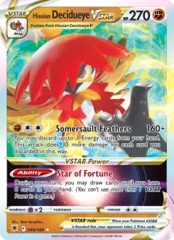 Pokémon-Karte Hisuian Decidueye VSTAR 084/189