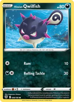 Pokémon-Karte Hisuian Qwilfish 088/189