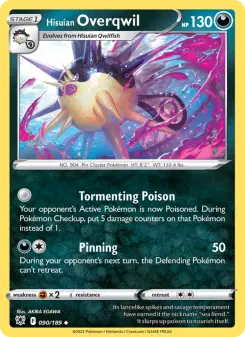 Pokémon-Karte Hisuian Overqwil 090/189