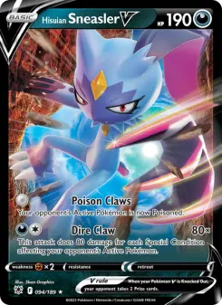 Pokémon-Karte Hisuian Sneasler V 094/189
