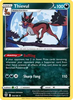 Pokémon-Karte Thievul 104/189