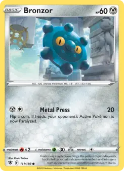 Pokémon-Karte Bronzor 111/189