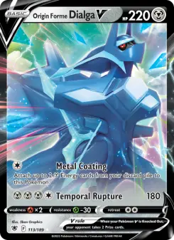 Pokémon-Karte Origin Forme Dialga V 113/189
