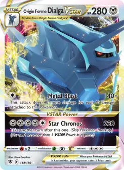 Pokémon-Karte Origin Forme Dialga VSTAR 114/189