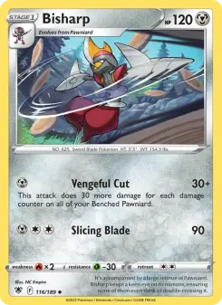 Pokémon-Karte Bisharp 116/189