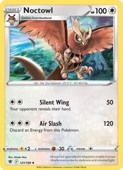 Pokémon-Karte Noctowl 121/189