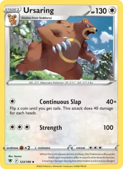 Pokémon-Karte Ursaring 123/189