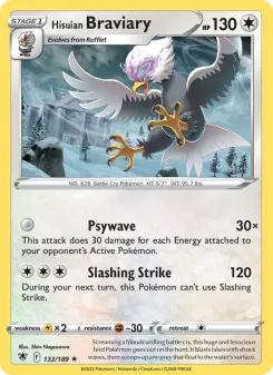 Pokémon-Karte Hisuian Braviary 132/189