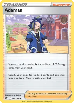 Pokémon-Karte Adaman 135/189