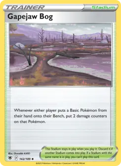 Pokémon-Karte Gapejaw Bog 142/189
