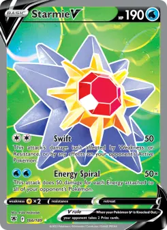 Pokémon-Karte Starmie V 166/189