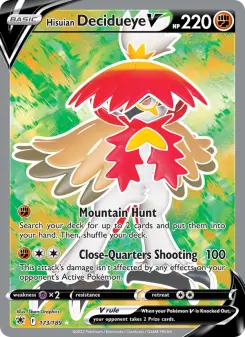 Pokémon-Karte Hisuian Decidueye V 173/189