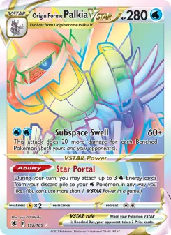 Pokémon-Karte Origin Forme Palkia VSTAR 192/189