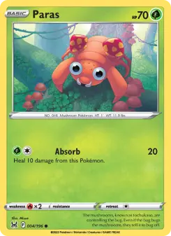 Pokémon-Karte Paras 004/196