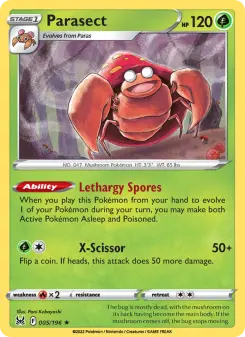 Pokémon-Karte Parasect 005/196