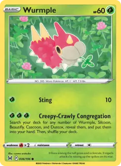Pokémon-Karte Wurmple 006/196