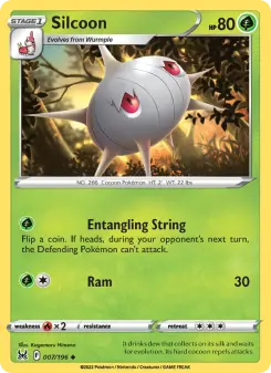 Pokémon-Karte Silcoon 007/196