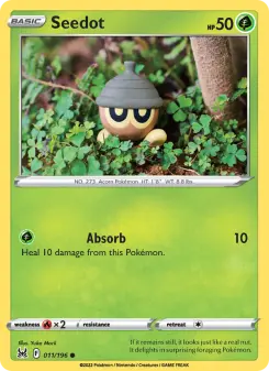 Pokémon-Karte Seedot 011/196