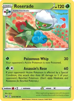 Pokémon-Karte Roserade 015/196
