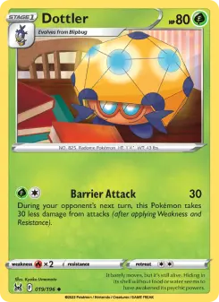 Pokémon-Karte Dottler 019/196