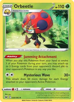 Pokémon-Karte Orbeetle 020/196