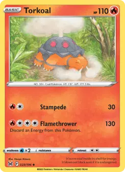 Pokémon-Karte Torkoal 023/196