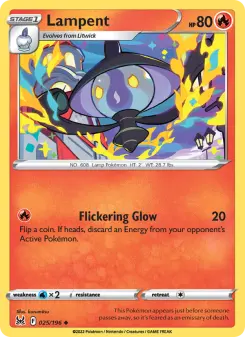 Pokémon-Karte Lampent 025/196