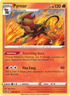Pokémon-Karte Pyroar 029/196