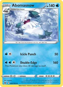 Pokémon-Karte Abomasnow 043/196