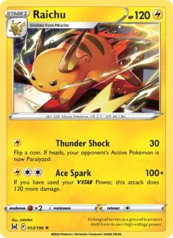 Pokémon-Karte Raichu 053/196