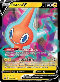 Pokémon-Karte Rotom V 058/196