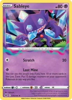 Pokémon-Karte Sableye 070/196