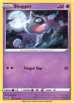 Pokémon-Karte Shuppet 072/196