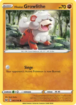 Pokémon-Karte Hisuian Growlithe 083/196