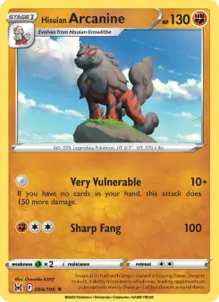 Pokémon-Karte Hisuian Arcanine 084/196