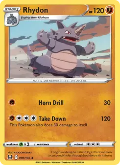 Pokémon-Karte Rhydon 090/196