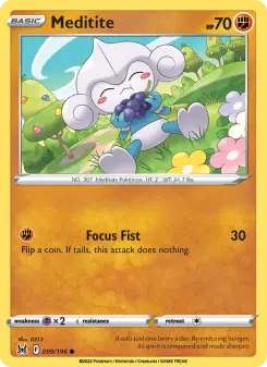 Pokémon-Karte Meditite 099/196