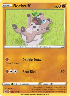 Pokémon-Karte Rockruff 109/196