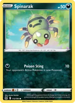 Pokémon-Karte Spinarak 112/196
