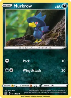 Pokémon-Karte Murkrow 114/196