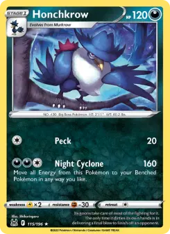 Pokémon-Karte Honchkrow 115/196