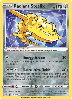 Pokémon-Karte Radiant Steelix 124/196