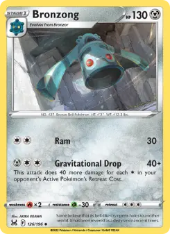 Pokémon-Karte Bronzong 126/196