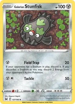 Pokémon-Karte Galarian Stunfisk 127/196