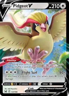 Pokémon-Karte Pidgeot V 137/196